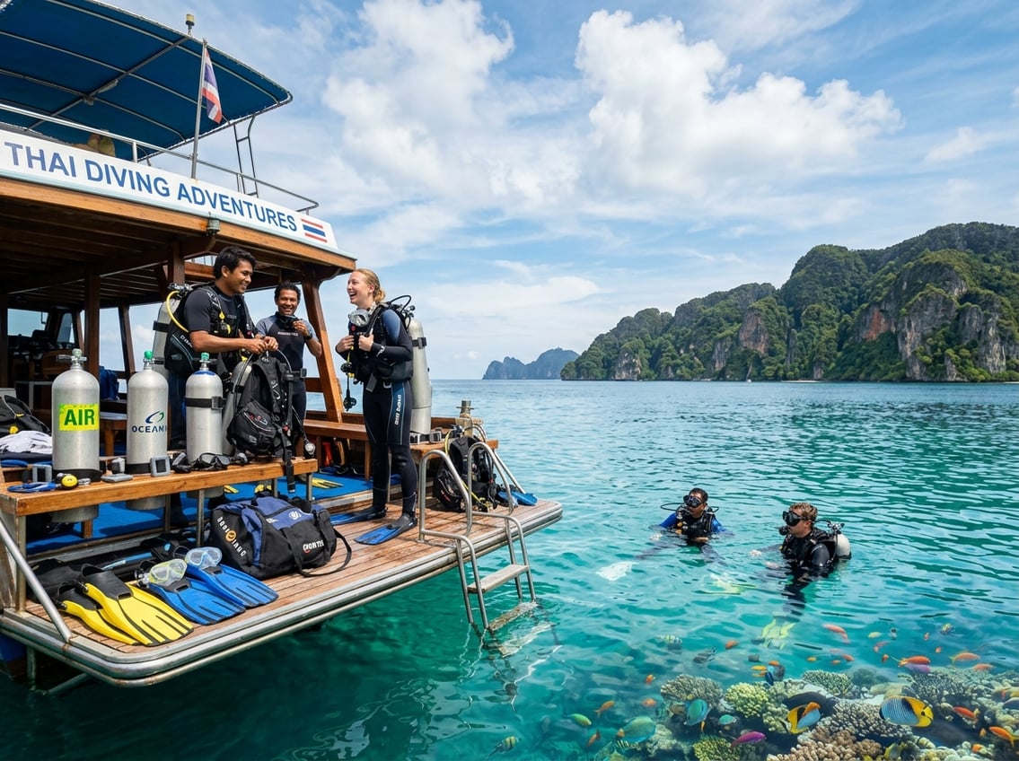 Planlæg dykkerferien efter monsunen i Thailand